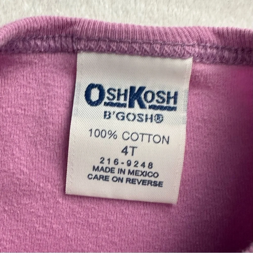 Vintage Y2K Oshkosh B’Gosh Purple Long Sleeve Shirt Flowers 4T Toddler Girl